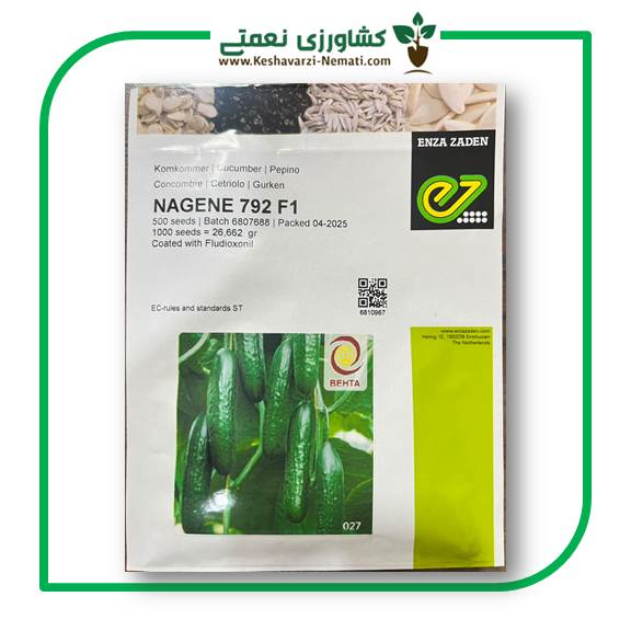 nagin.jpg بذر خیار سبز گلخانه ای ناگین 792 F1 بسته ی 500 عددی 2025 - تصویر 1